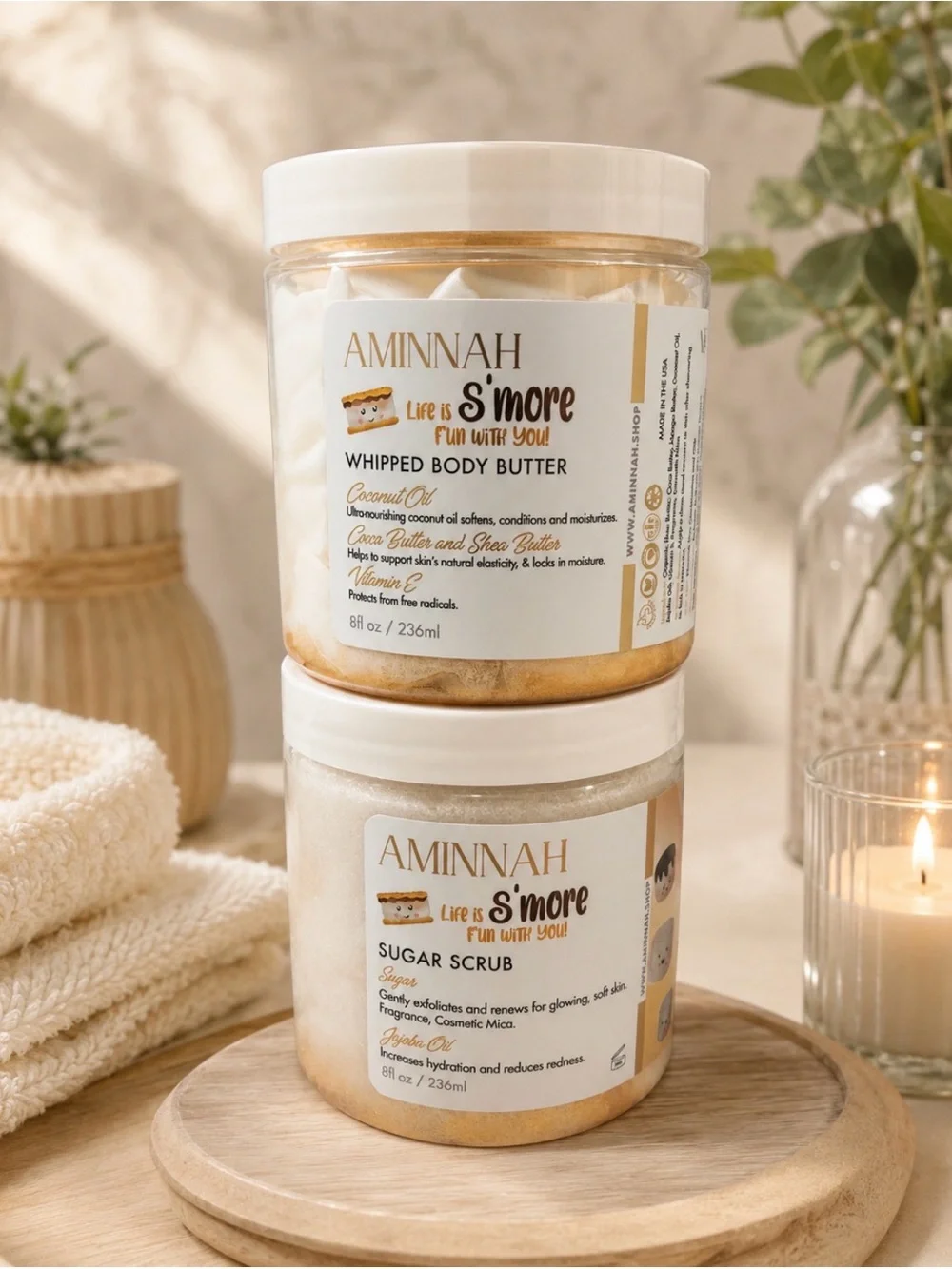 Aminnah (NWT) Life is S'more Whipped Body Butter & Sugar Scrub